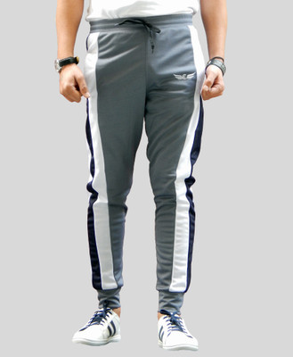 Chrome & Coral Striped Men Multicolor Track Pants