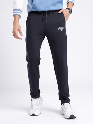 MXN Solid Men Dark Blue Track Pants
