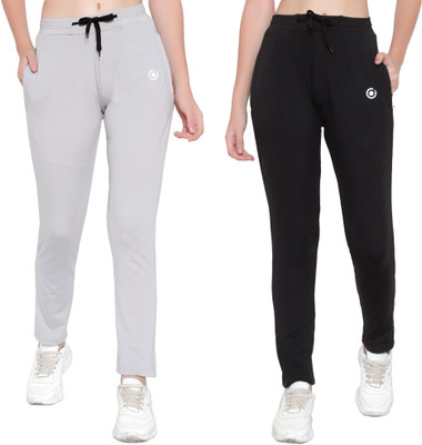 Ayvina Solid Women Black, Grey Track Pants