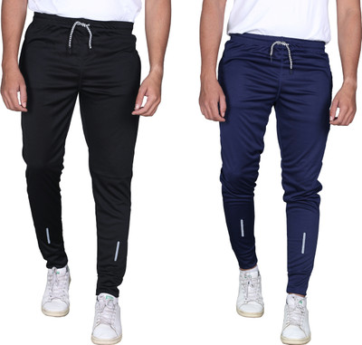 CLOTVIN TREND Striped Men Black, Blue Track Pants