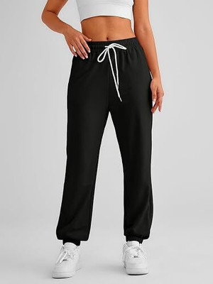 Dockstreet Loose Fit Women Black Trousers