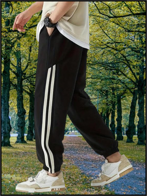 UNICO WESTON STORE Striped Men Black Track Pants