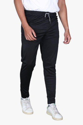 PS Traders Solid Men Black Track Pants