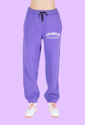 My Swag Solid Women Purple Track Pants