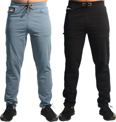 MAANU Solid Men Black, Grey Track Pants