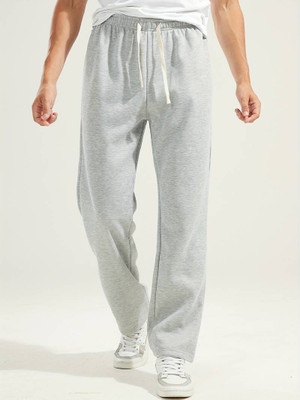 Dockstreet Solid Men Grey Track Pants