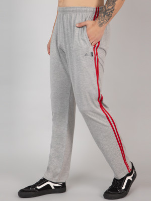Zeffit Striped Men Grey Track Pants