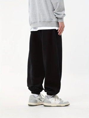 PROGENY Solid Men Black Track Pants