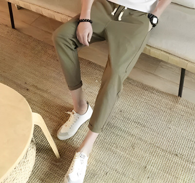 clickwell Colorblock Men Olive Track Pants