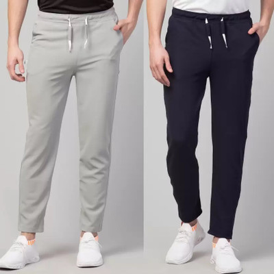 STYLERAGS Solid Men Grey, Blue Track Pants