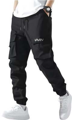HouseOfCommon Colorblock Men Black Track Pants