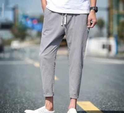 HouseOfCommon Solid Men Grey Track Pants
