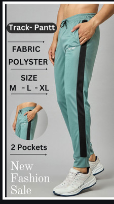 Chrome & Coral Colorblock Men Olive Track Pants