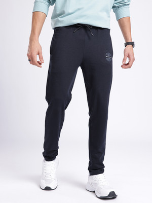 MXN Solid Men Dark Blue Track Pants