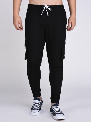 RIGO Solid Men Black Track Pants