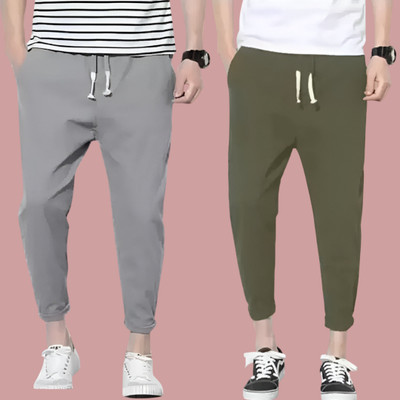 SHOTEK Solid Men Grey, Green Track Pants