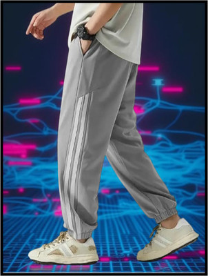 KRITAX Striped Men Grey Track Pants