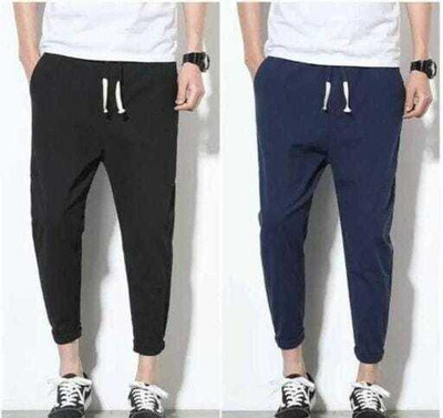 ERAGON FASHION Solid Men Black, Blue Track Pants