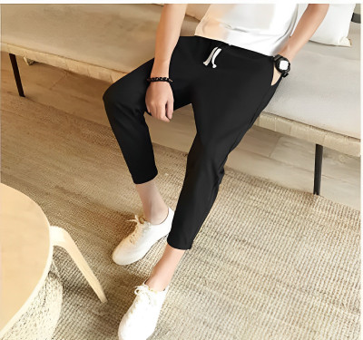 clickwell Colorblock Men Black Track Pants