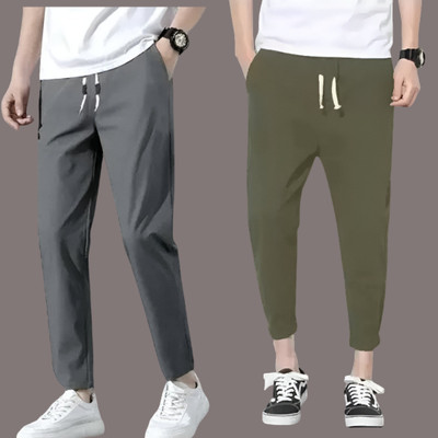 SHOTEK Solid Men Green, Grey Track Pants