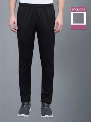 Force NXT Solid Men Black, Grey Track Pants