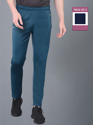 Force NXT Solid Men Blue Track Pants