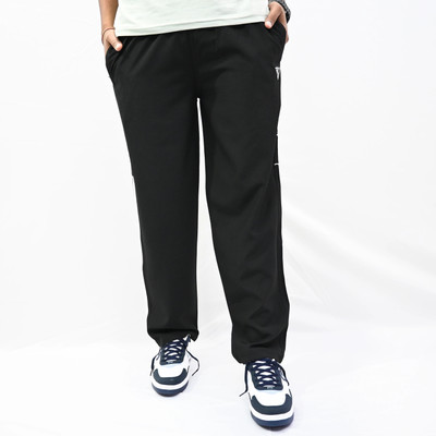 RV ROYAL Striped Men Black Track Pants