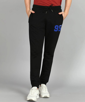 Alan Jones Solid Men Black Track Pants