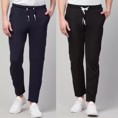 Amaira Fashion Solid Men Black, Blue Track Pants