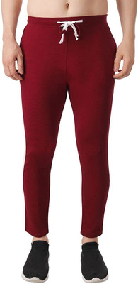 HEATHEX Solid Men Maroon Track Pants