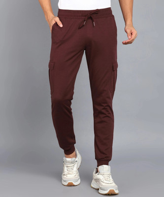 Alan Jones Solid Men Maroon Track Pants