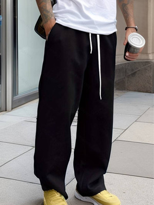 PROGENY Solid Men Black Track Pants