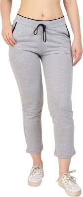 DIAZ Solid Women Grey Track Pants