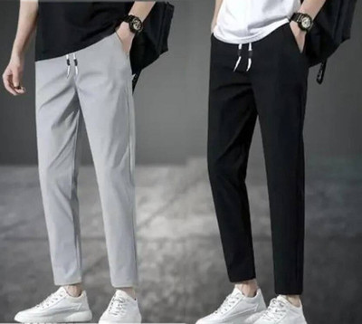 Self Design Men Multicolor Track Pants