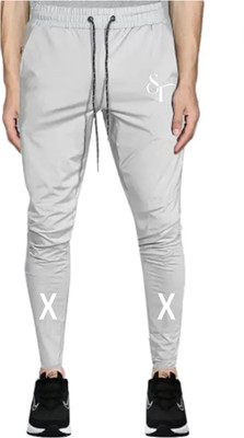 Stelino Solid Men Grey Track Pants
