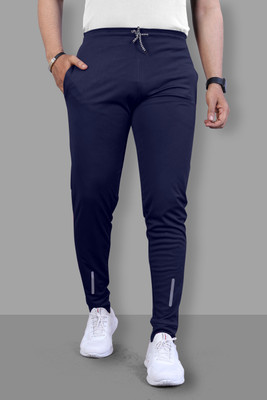 Z-DEVIL Solid Men Blue Track Pants