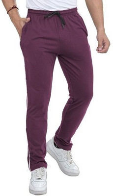 Smile IN LIFE Solid Men Maroon Track Pants