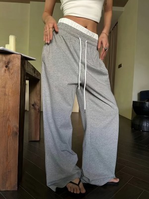 Dockstreet Solid Women Grey Track Pants