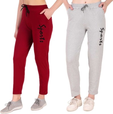 FLYMORE Graphic Print Women Pink, Grey Track Pants