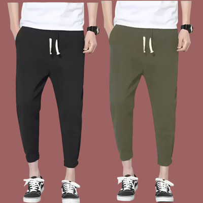 Fusion Mart Solid Men Black, Green Track Pants