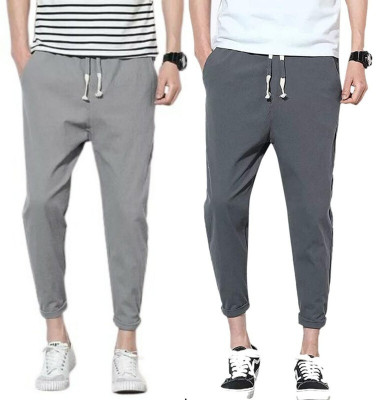 swi stylish Solid Men Grey, Black Track Pants
