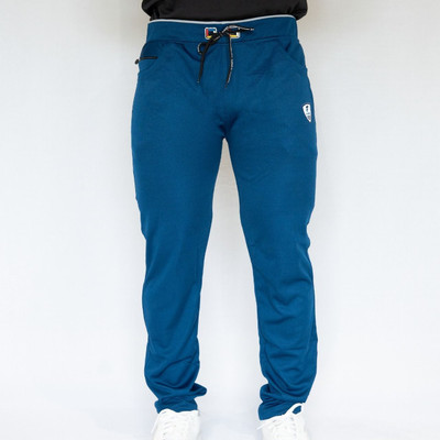 Bhikshu Hosiery Solid Men Blue Track Pants