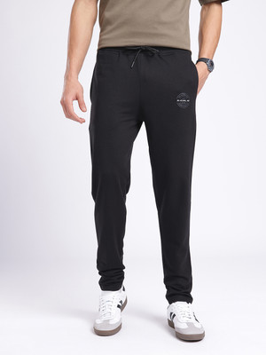 MXN Solid Men Black Track Pants
