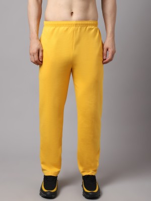 VIMAL JONNEY Solid Men Yellow Track Pants