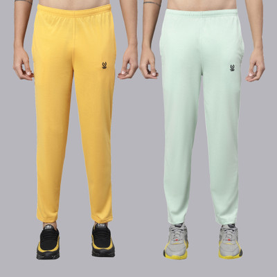 MACK JONNEY Solid Men Yellow, White Track Pants