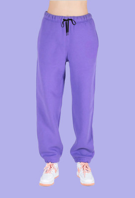 My Swag Solid Women Purple Track Pants