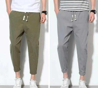 CIAGO STYLE Self Design Men Green, Grey Track Pants