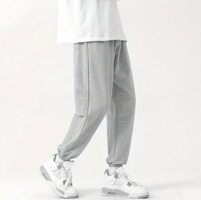 Dockstreet Solid Men Grey Track Pants