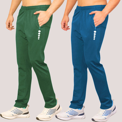 RK Costing Printed Men Blue, Light Green Track Pants