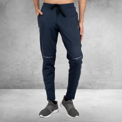 DIHOX Solid Men Dark Blue Track Pants
